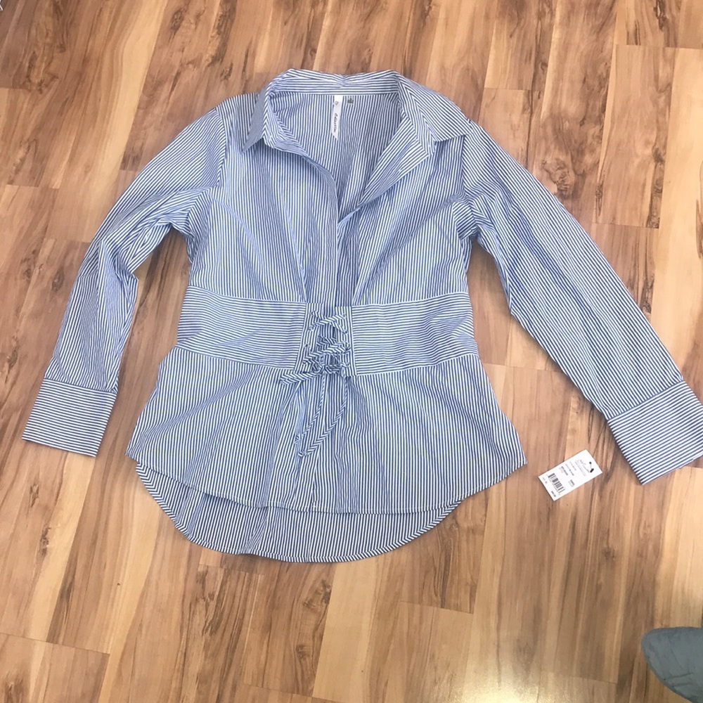Blue Striped Women's Top